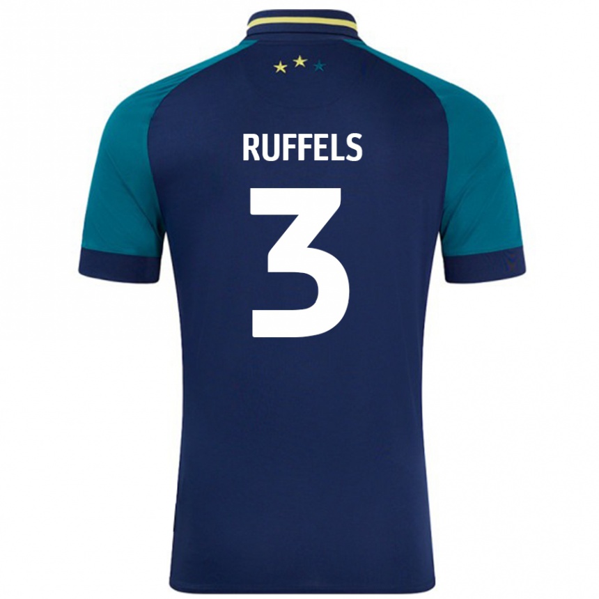 Vaikiškas Josh Ruffels #3 Navy Tamsiai Žalia Išvykos Marškinėliai 2024/25 T-Shirt