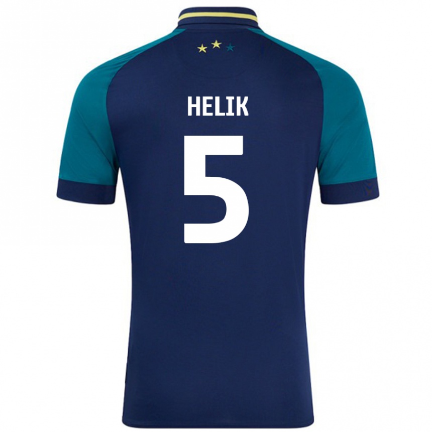 Vaikiškas Michal Helik #5 Navy Tamsiai Žalia Išvykos Marškinėliai 2024/25 T-Shirt