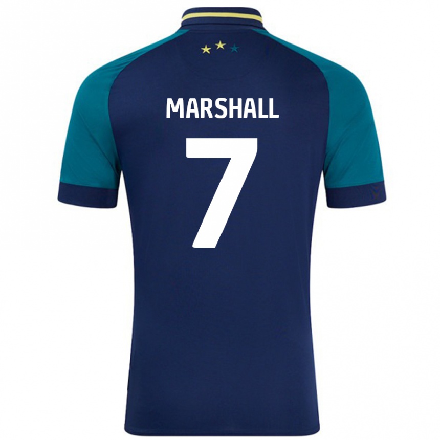 Vaikiškas Callum Marshall #7 Navy Tamsiai Žalia Išvykos Marškinėliai 2024/25 T-Shirt