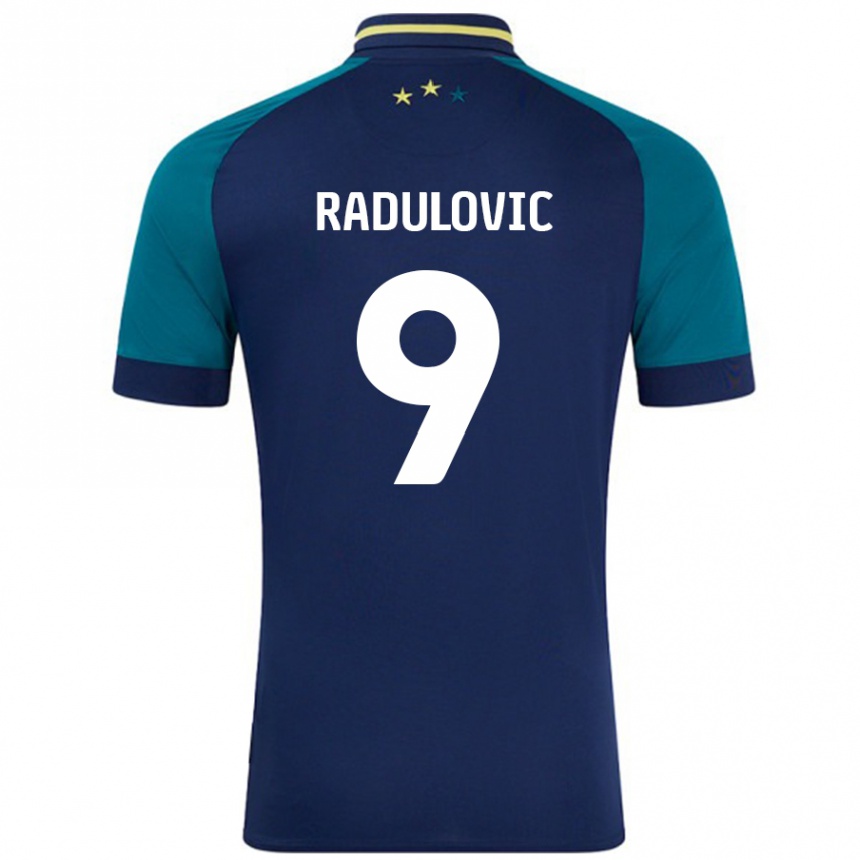 Vaikiškas Bojan Radulovic #9 Navy Tamsiai Žalia Išvykos Marškinėliai 2024/25 T-Shirt