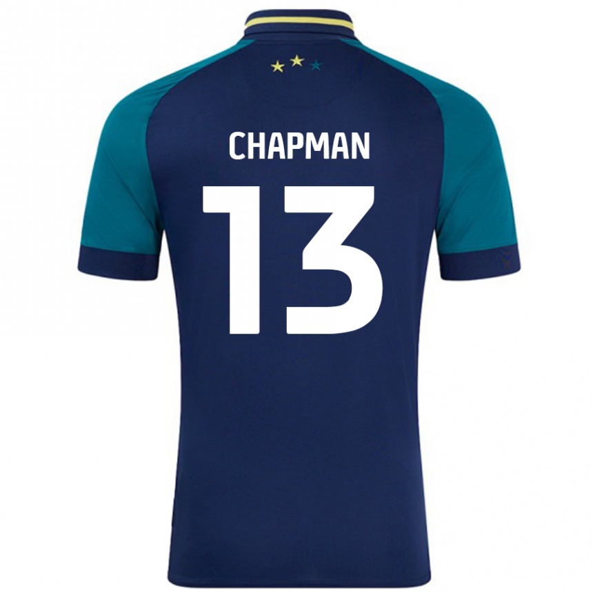 Vaikiškas Jacob Chapman #13 Navy Tamsiai Žalia Išvykos Marškinėliai 2024/25 T-Shirt