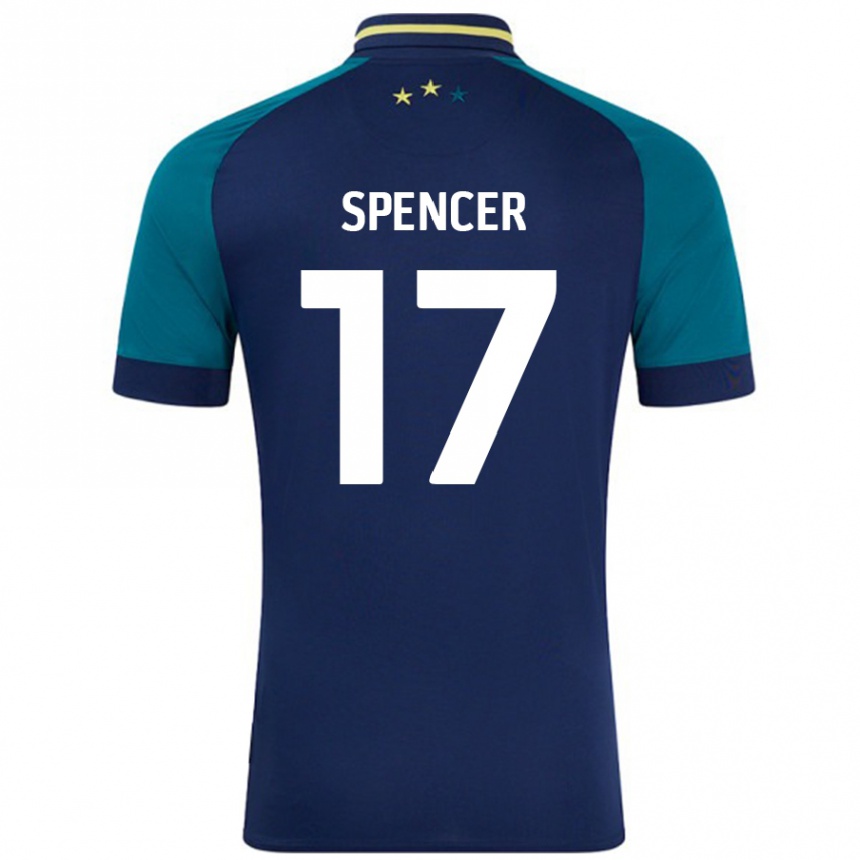 Vaikiškas Brodie Spencer #17 Navy Tamsiai Žalia Išvykos Marškinėliai 2024/25 T-Shirt