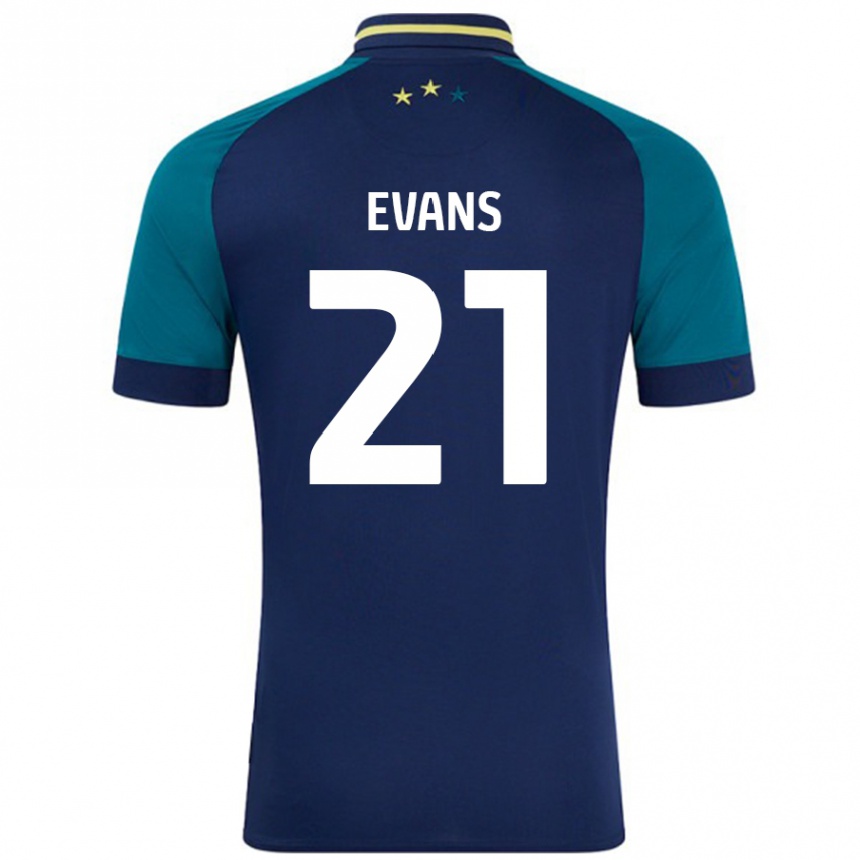 Vaikiškas Antony Evans #21 Navy Tamsiai Žalia Išvykos Marškinėliai 2024/25 T-Shirt