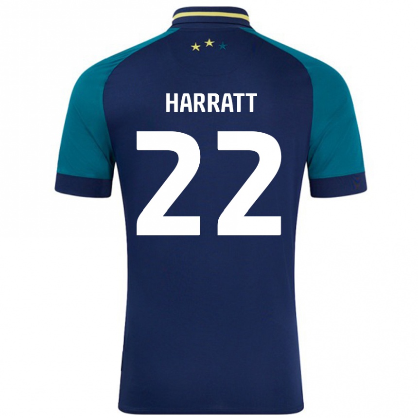 Vaikiškas Kian Harratt #22 Navy Tamsiai Žalia Išvykos Marškinėliai 2024/25 T-Shirt