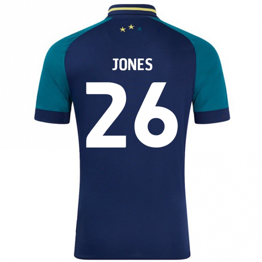 Vaikiškas Patrick Jones #26 Navy Tamsiai Žalia Išvykos Marškinėliai 2024/25 T-Shirt