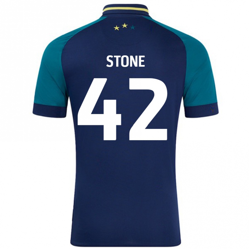 Vaikiškas Michael Stone #42 Navy Tamsiai Žalia Išvykos Marškinėliai 2024/25 T-Shirt