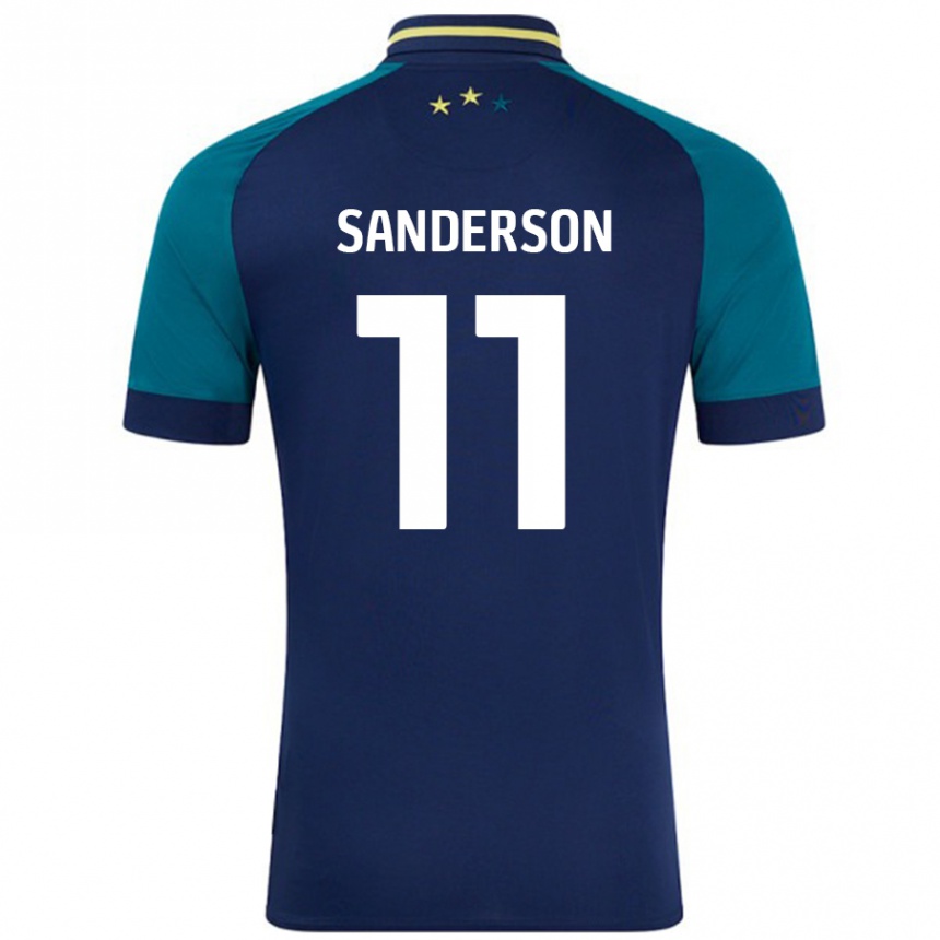 Vaikiškas Brittany Sanderson #11 Navy Tamsiai Žalia Išvykos Marškinėliai 2024/25 T-Shirt