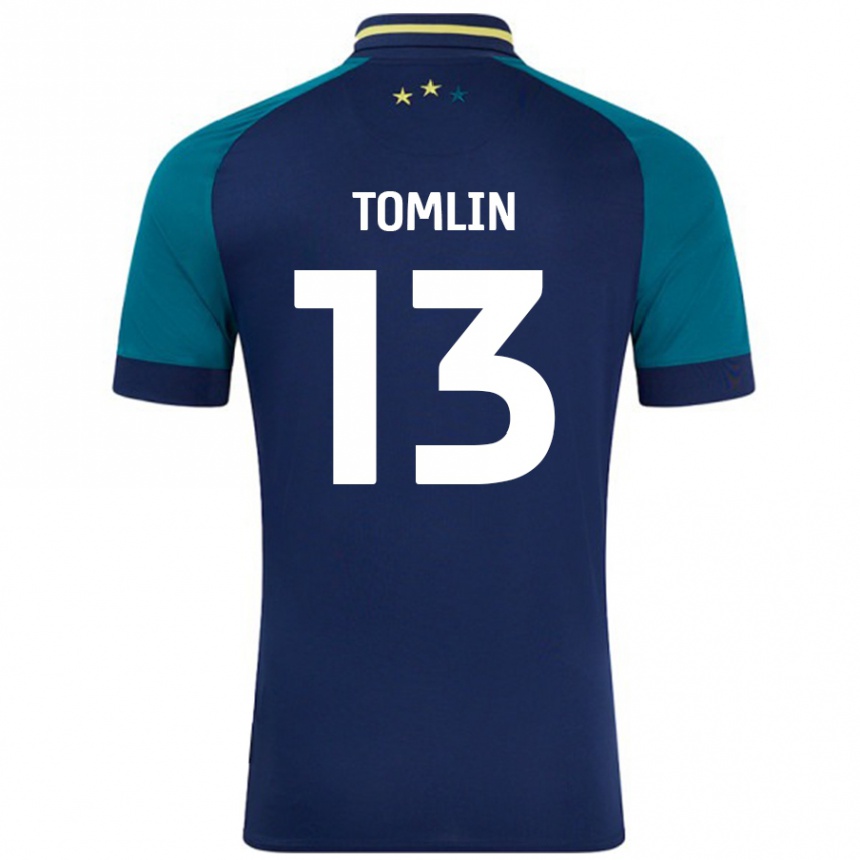 Vaikiškas Phoebe Tomlin #13 Navy Tamsiai Žalia Išvykos Marškinėliai 2024/25 T-Shirt