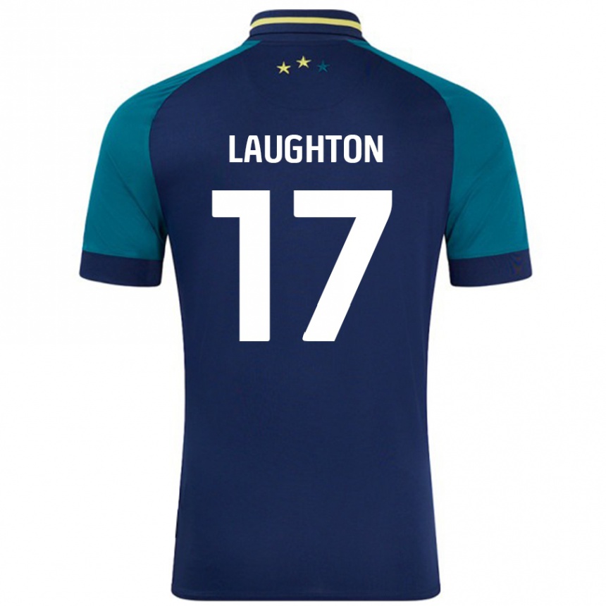 Vaikiškas Zoe Laughton #17 Navy Tamsiai Žalia Išvykos Marškinėliai 2024/25 T-Shirt