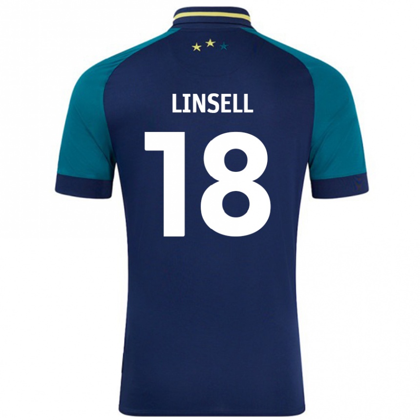 Vaikiškas Alice Linsell #18 Navy Tamsiai Žalia Išvykos Marškinėliai 2024/25 T-Shirt