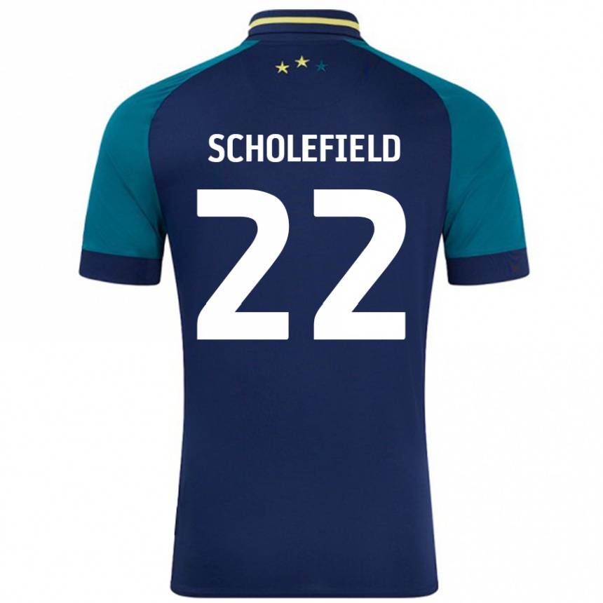 Vaikiškas Lois Scholefield #22 Navy Tamsiai Žalia Išvykos Marškinėliai 2024/25 T-Shirt