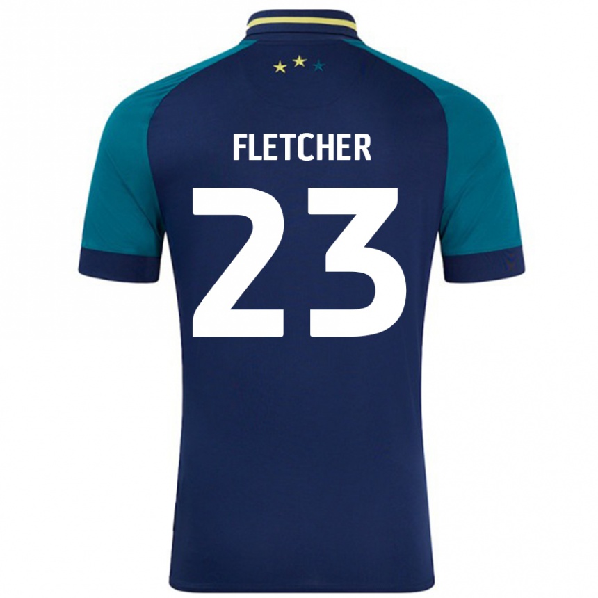 Vaikiškas Serena Fletcher #23 Navy Tamsiai Žalia Išvykos Marškinėliai 2024/25 T-Shirt