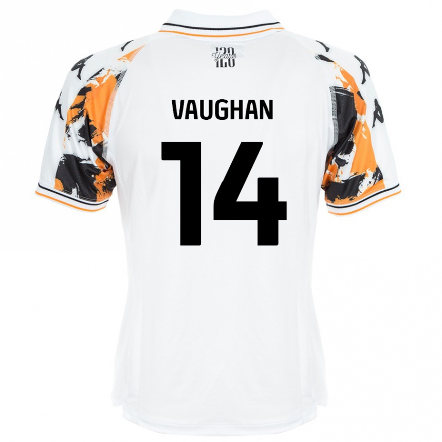 Vaikiškas Harry Vaughan #14 Baltas Išvykos Marškinėliai 2024/25 T-Shirt