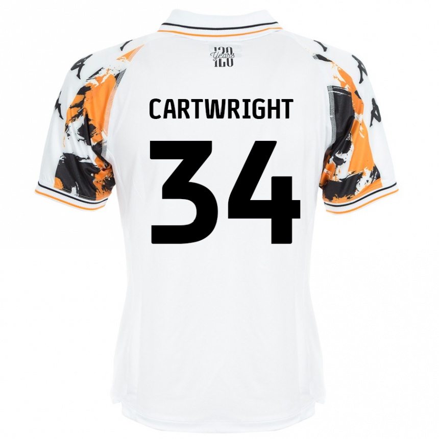 Vaikiškas Harvey Cartwright #34 Baltas Išvykos Marškinėliai 2024/25 T-Shirt