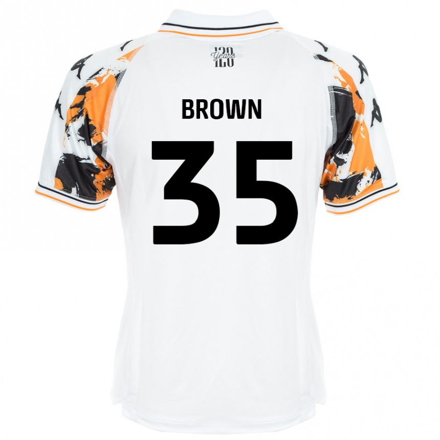 Vaikiškas Pharrell Brown #35 Baltas Išvykos Marškinėliai 2024/25 T-Shirt