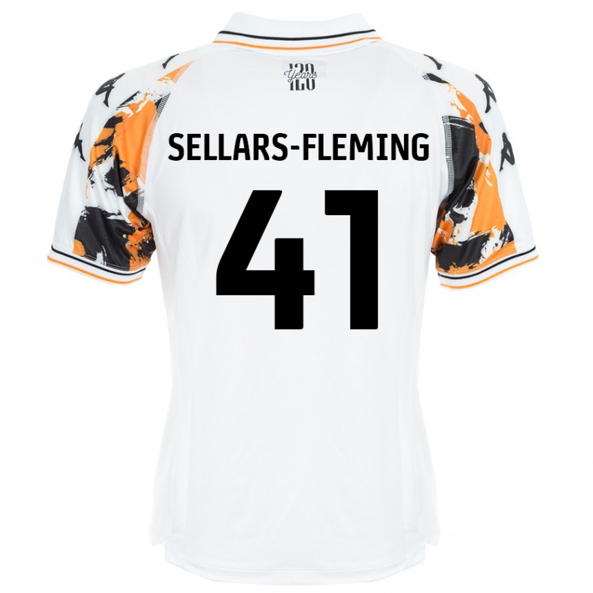 Vaikiškas Tyrell Sellars-Fleming #41 Baltas Išvykos Marškinėliai 2024/25 T-Shirt