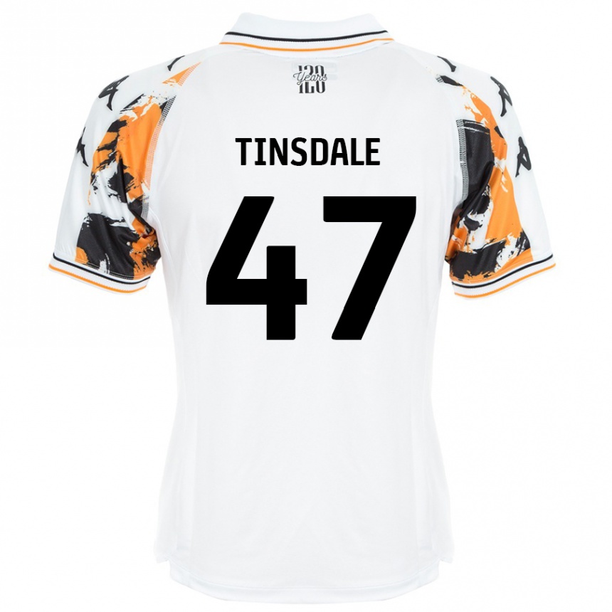 Vaikiškas Nathan Tinsdale #47 Baltas Išvykos Marškinėliai 2024/25 T-Shirt