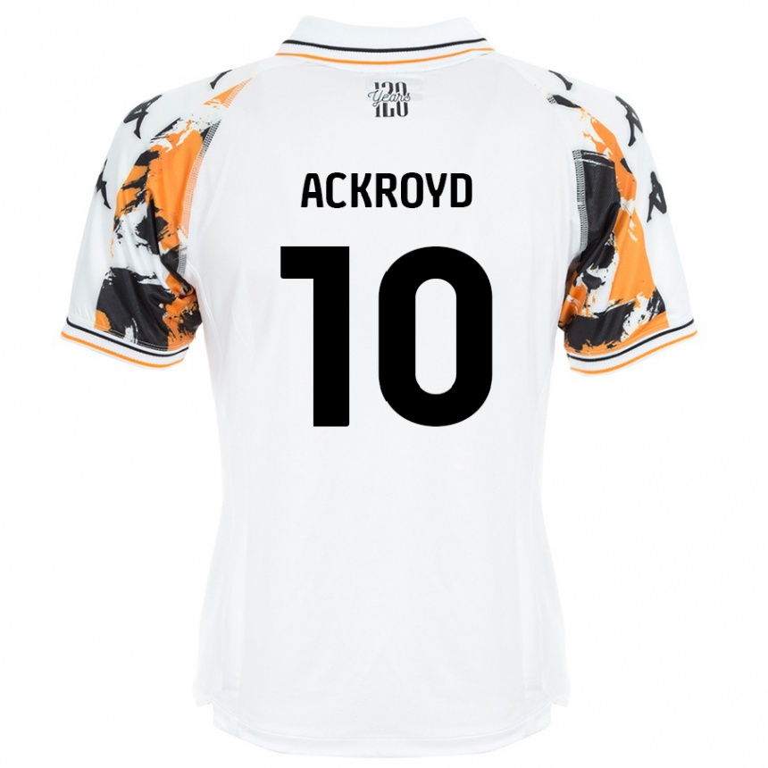 Vaikiškas Rachael Ackroyd #10 Baltas Išvykos Marškinėliai 2024/25 T-Shirt