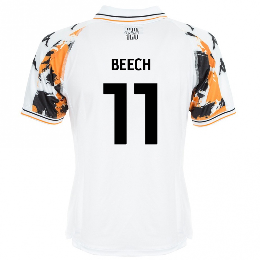 Vaikiškas Rebecca Beech #11 Baltas Išvykos Marškinėliai 2024/25 T-Shirt