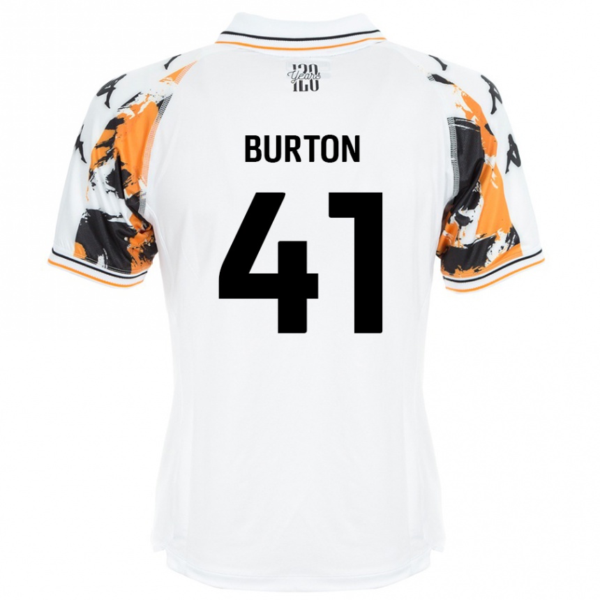 Vaikiškas Jess Burton #41 Baltas Išvykos Marškinėliai 2024/25 T-Shirt