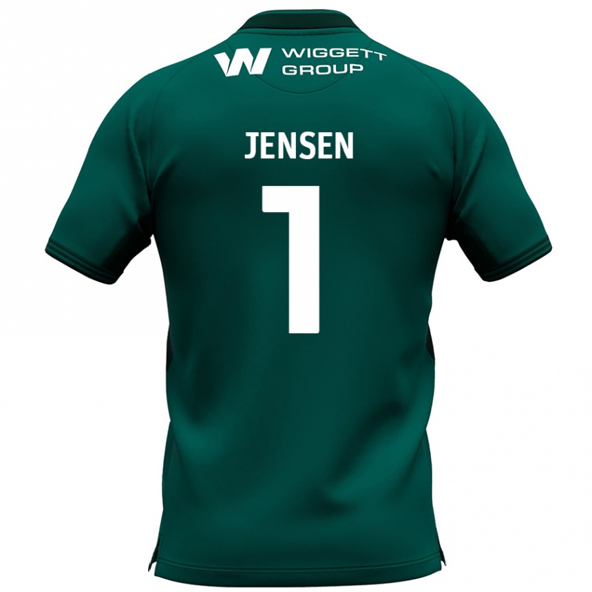 Vaikiškas Lukas Jensen #1 Žalia Išvykos Marškinėliai 2024/25 T-Shirt