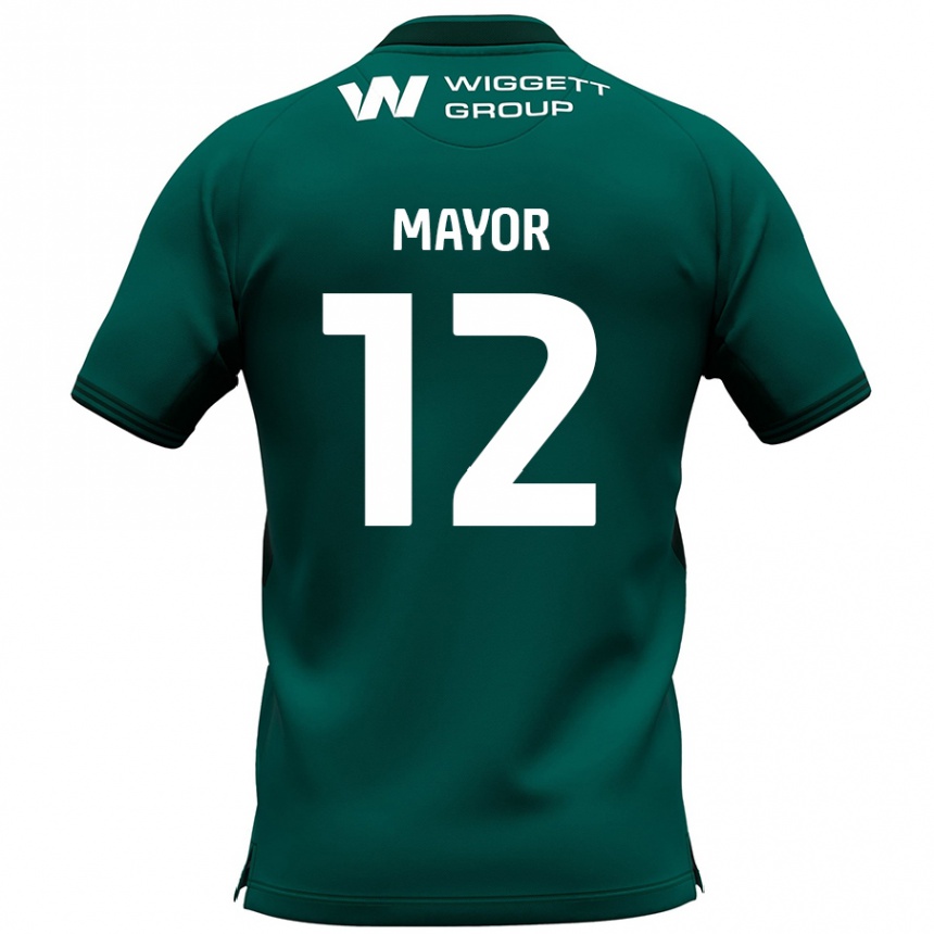 Vaikiškas Adam Mayor #12 Žalia Išvykos Marškinėliai 2024/25 T-Shirt