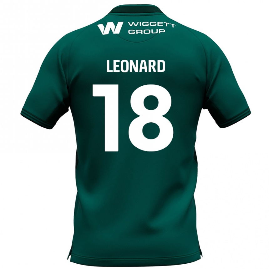 Vaikiškas Ryan Leonard #18 Žalia Išvykos Marškinėliai 2024/25 T-Shirt