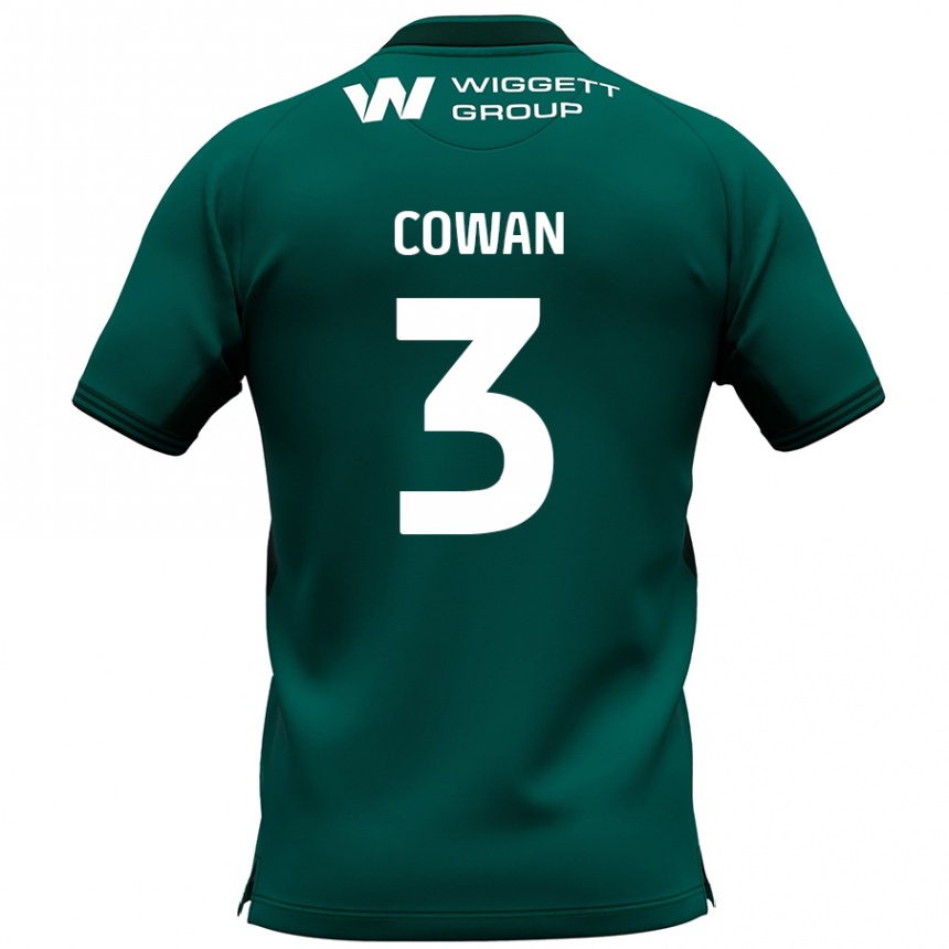 Vaikiškas Leanne Cowan #3 Žalia Išvykos Marškinėliai 2024/25 T-Shirt