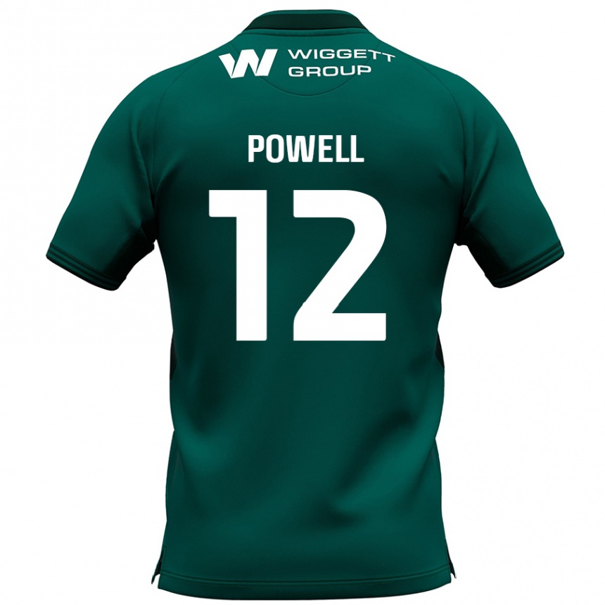 Vaikiškas Beth Powell #12 Žalia Išvykos Marškinėliai 2024/25 T-Shirt