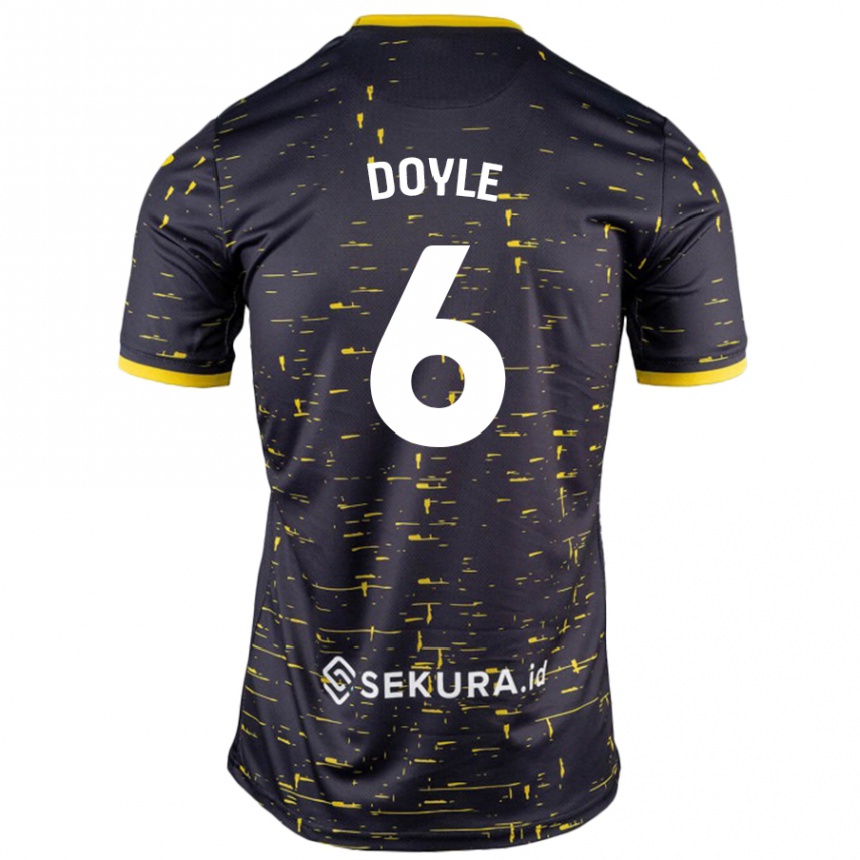 Vaikiškas Callum Doyle #6 Juoda Geltona Išvykos Marškinėliai 2024/25 T-Shirt