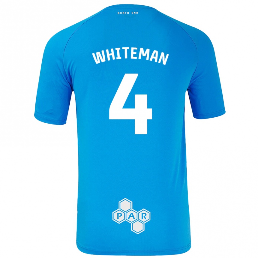 Vaikiškas Ben Whiteman #4 Dangaus Mėlyna Išvykos Marškinėliai 2024/25 T-Shirt