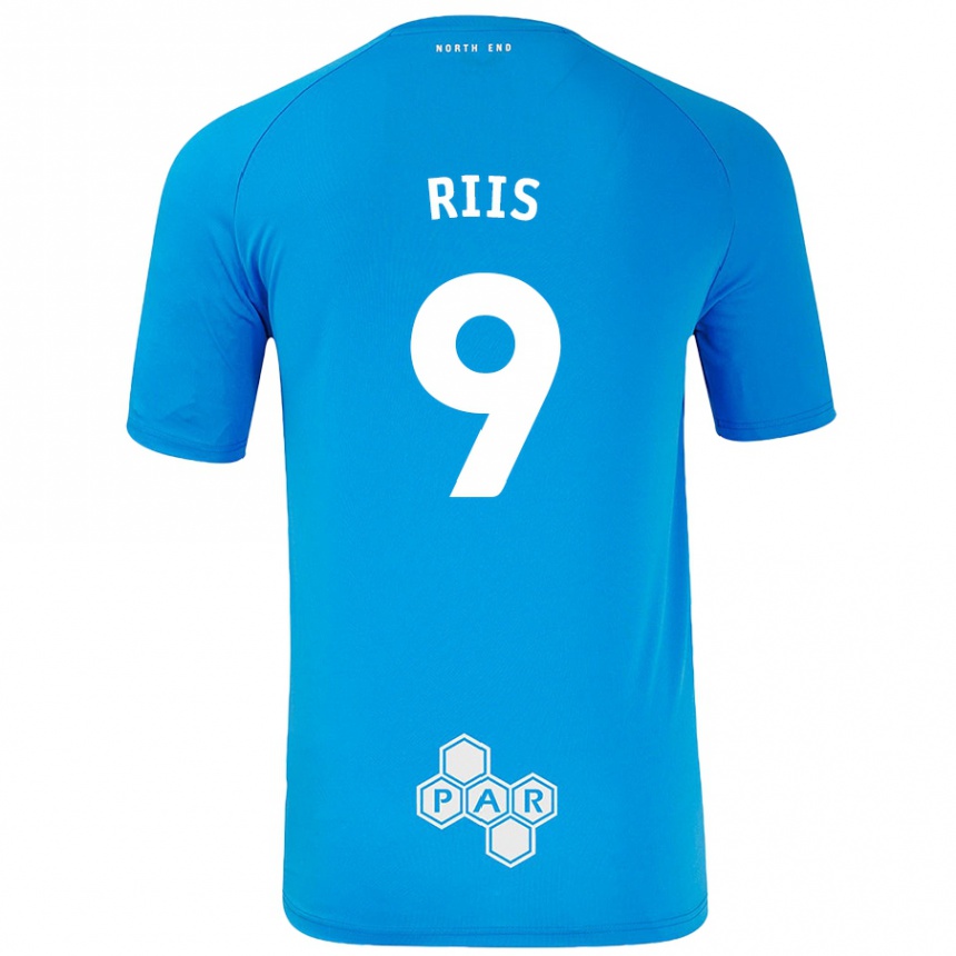 Vaikiškas Emil Riis #9 Dangaus Mėlyna Išvykos Marškinėliai 2024/25 T-Shirt