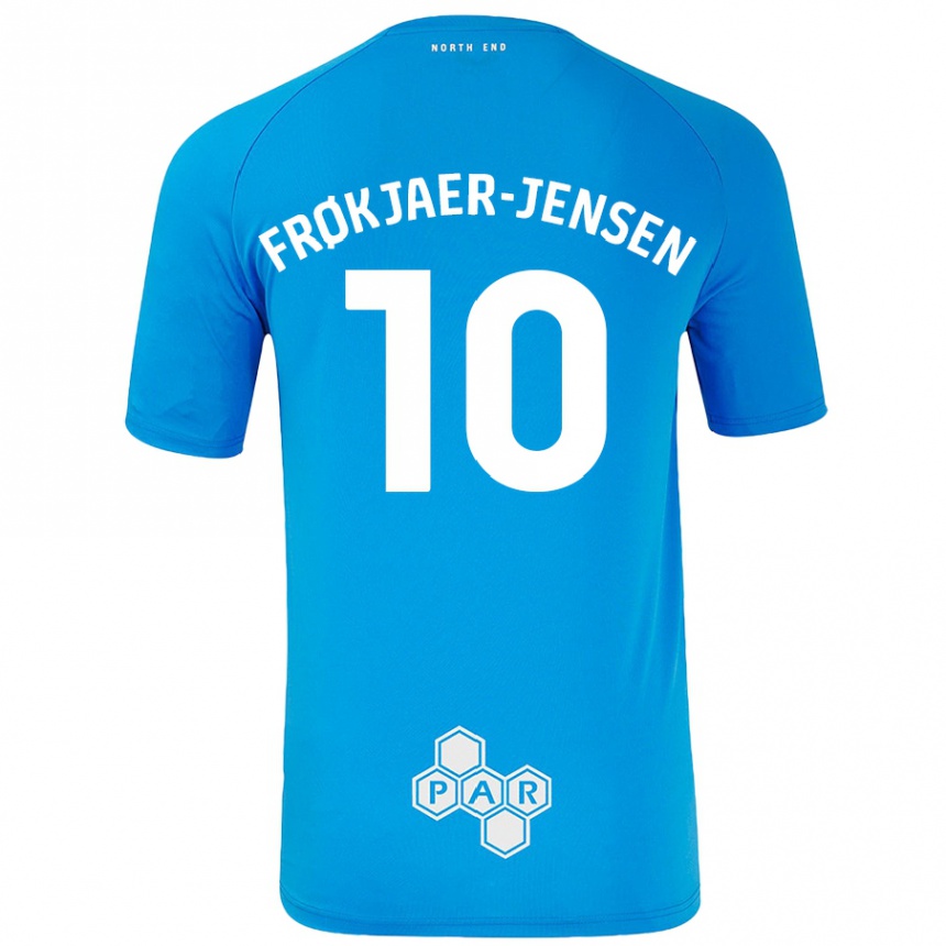 Vaikiškas Mads Frøkjaer-Jensen #10 Dangaus Mėlyna Išvykos Marškinėliai 2024/25 T-Shirt