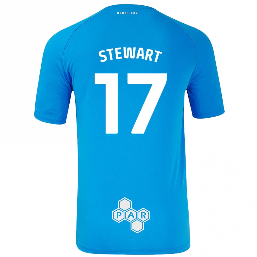 Vaikiškas Layton Stewart #17 Dangaus Mėlyna Išvykos Marškinėliai 2024/25 T-Shirt