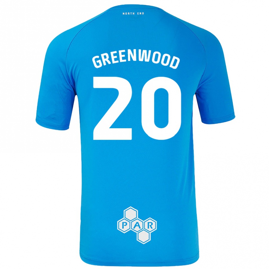 Vaikiškas Sam Greenwood #20 Dangaus Mėlyna Išvykos Marškinėliai 2024/25 T-Shirt