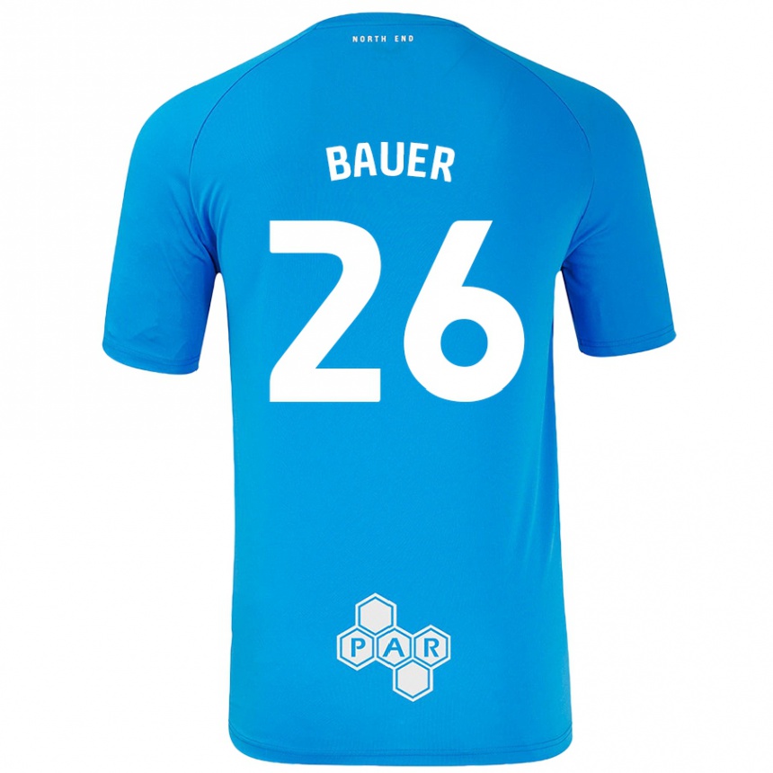 Vaikiškas Patrick Bauer #26 Dangaus Mėlyna Išvykos Marškinėliai 2024/25 T-Shirt