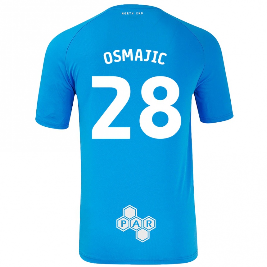 Vaikiškas Milutin Osmajic #28 Dangaus Mėlyna Išvykos Marškinėliai 2024/25 T-Shirt