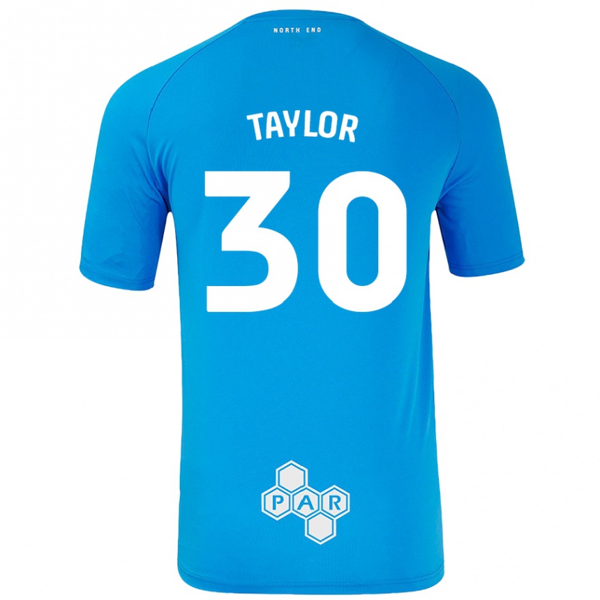 Vaikiškas Kian Taylor #30 Dangaus Mėlyna Išvykos Marškinėliai 2024/25 T-Shirt