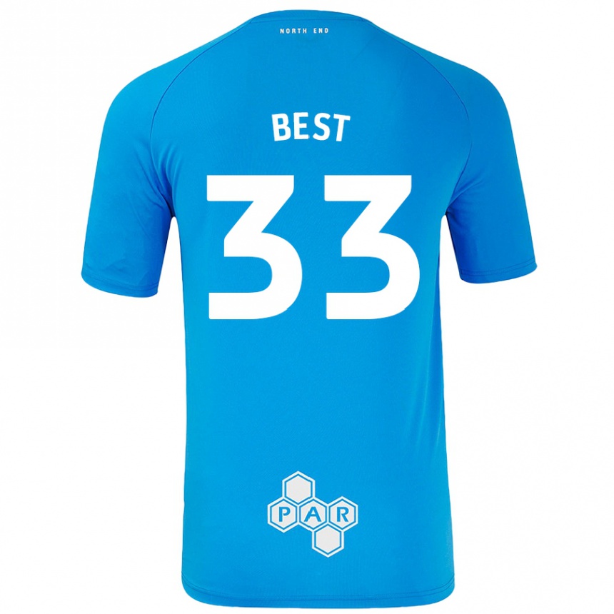 Vaikiškas Kian Best #33 Dangaus Mėlyna Išvykos Marškinėliai 2024/25 T-Shirt