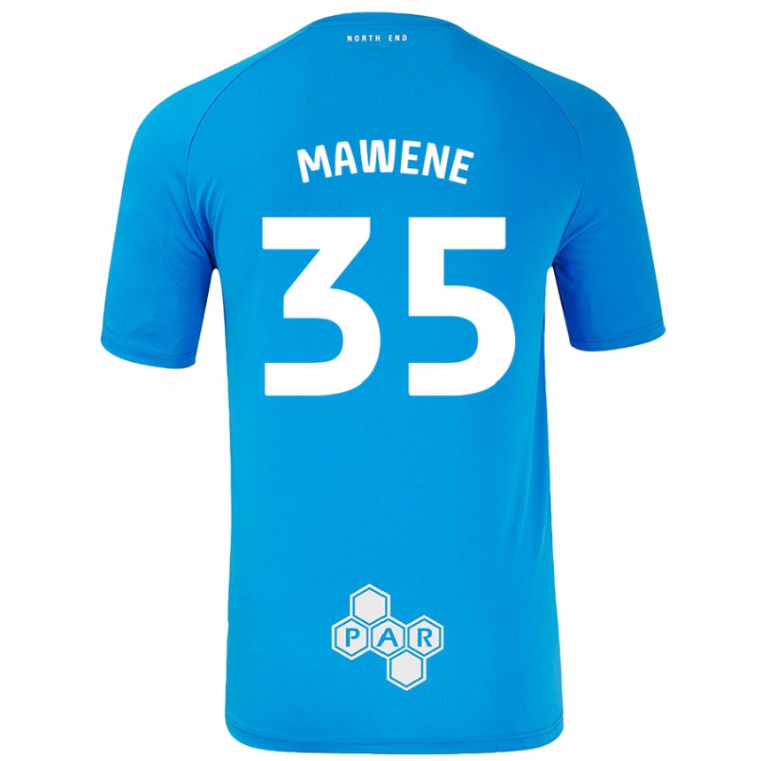 Vaikiškas Noah Mawene #35 Dangaus Mėlyna Išvykos Marškinėliai 2024/25 T-Shirt