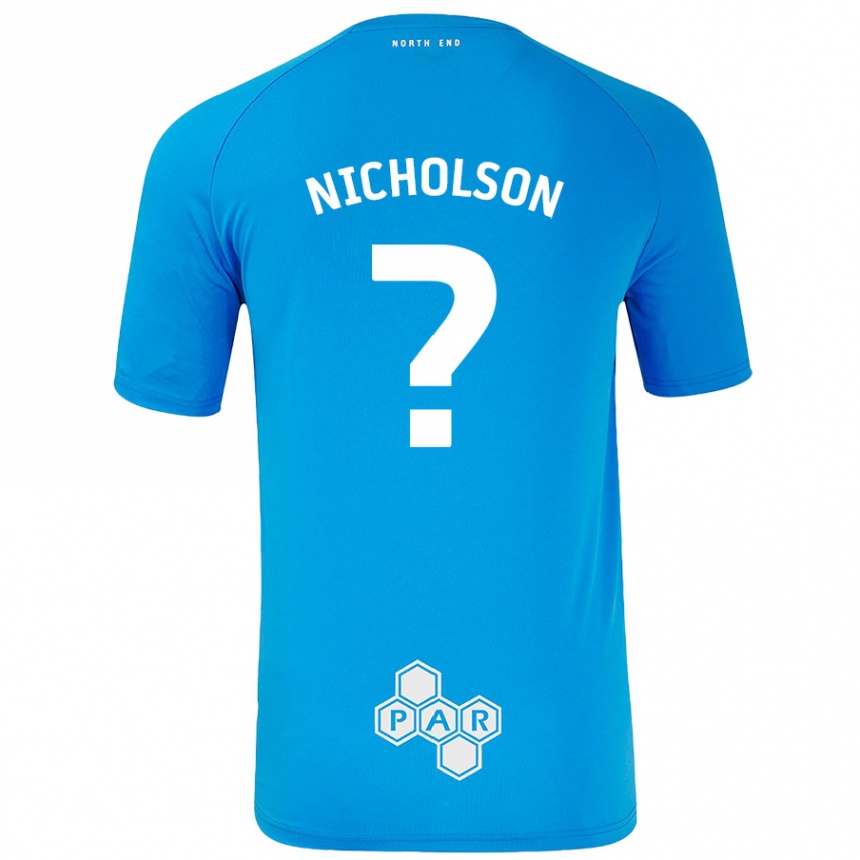 Vaikiškas Joseph Nicholson #0 Dangaus Mėlyna Išvykos Marškinėliai 2024/25 T-Shirt