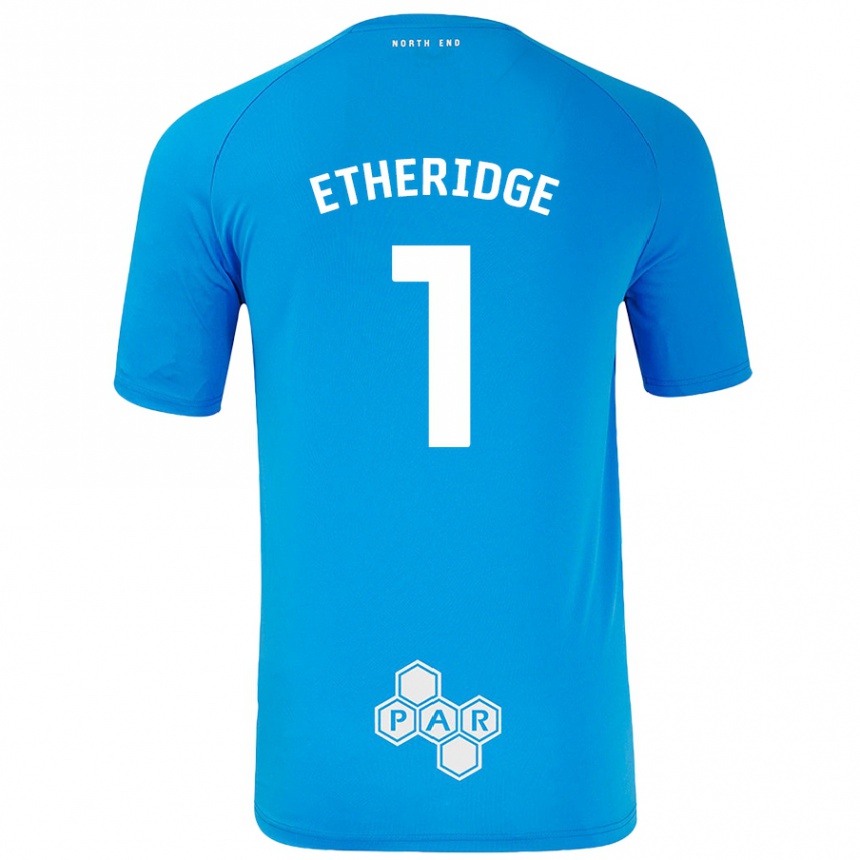 Vaikiškas Ellie Etheridge #1 Dangaus Mėlyna Išvykos Marškinėliai 2024/25 T-Shirt