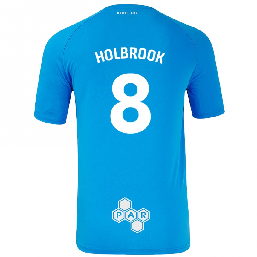 Vaikiškas Jess Holbrook #8 Dangaus Mėlyna Išvykos Marškinėliai 2024/25 T-Shirt