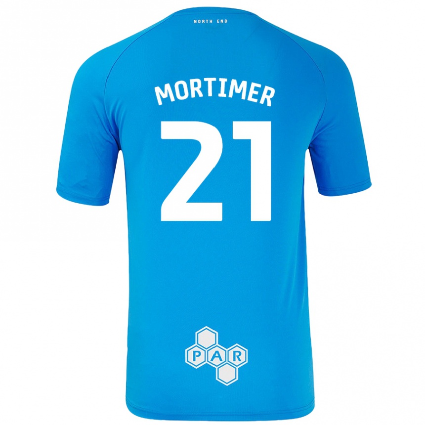 Vaikiškas Jodie Mortimer #21 Dangaus Mėlyna Išvykos Marškinėliai 2024/25 T-Shirt