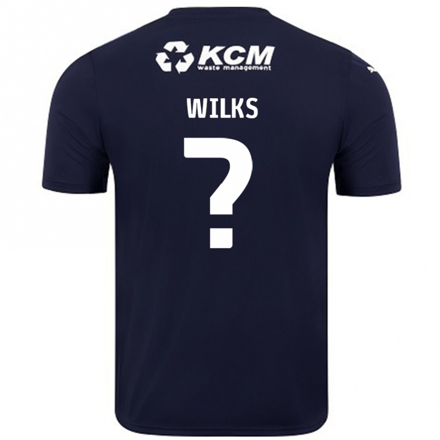 Vaikiškas Mallik Wilks #0 Tamsiai Mėlyna Išvykos Marškinėliai 2024/25 T-Shirt