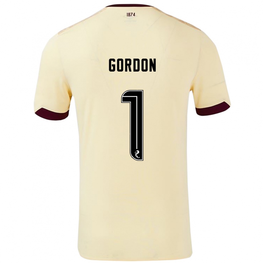 Vaikiškas Craig Gordon #1 Kreminė Bordo Išvykos Marškinėliai 2024/25 T-Shirt