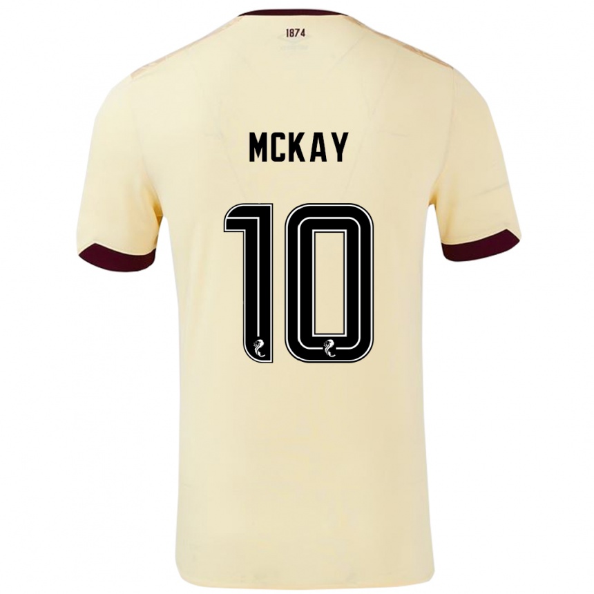 Vaikiškas Barrie Mckay #10 Kreminė Bordo Išvykos Marškinėliai 2024/25 T-Shirt