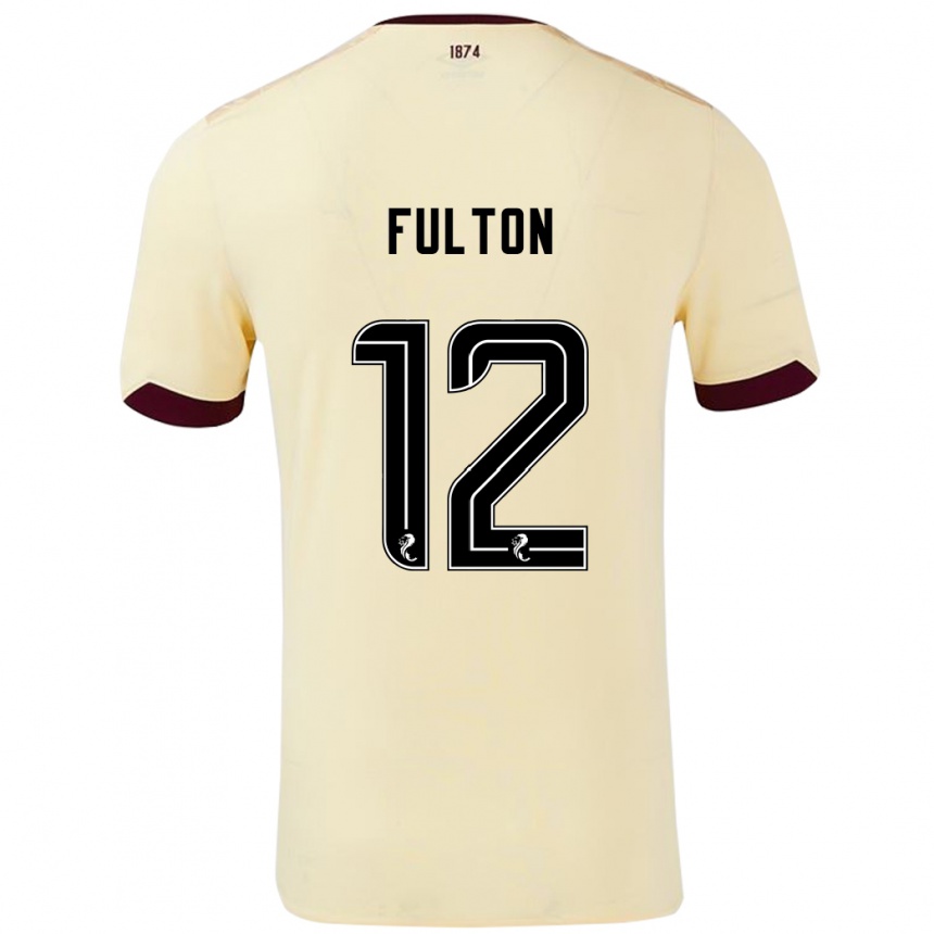 Vaikiškas Ryan Fulton #12 Kreminė Bordo Išvykos Marškinėliai 2024/25 T-Shirt