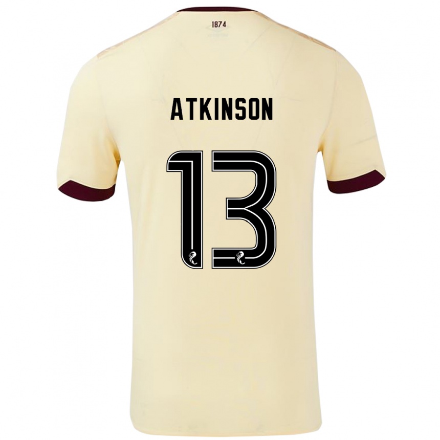 Vaikiškas Nathaniel Atkinson #13 Kreminė Bordo Išvykos Marškinėliai 2024/25 T-Shirt