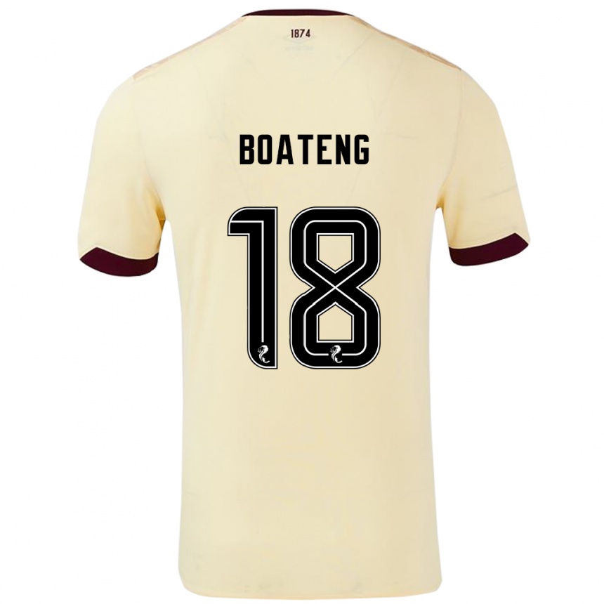 Vaikiškas Malachi Boateng #18 Kreminė Bordo Išvykos Marškinėliai 2024/25 T-Shirt